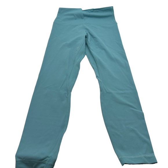 lululemon athletica Pants - Lululemon Align Sz 8 Leggings Super High Rise Crop Yoga Running Gym Blue Summer